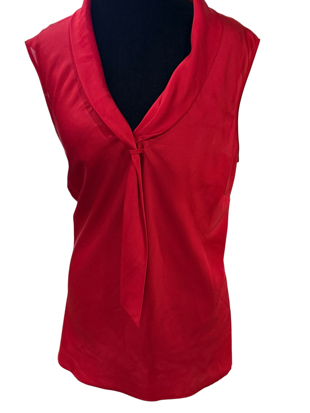 Tahari Bold Red Blouse Xl